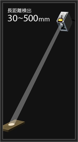 長距離検出30~500mm