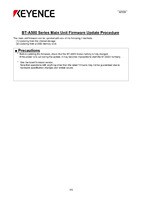 BT-A500 Series Main Unit Firmware Update Procedure