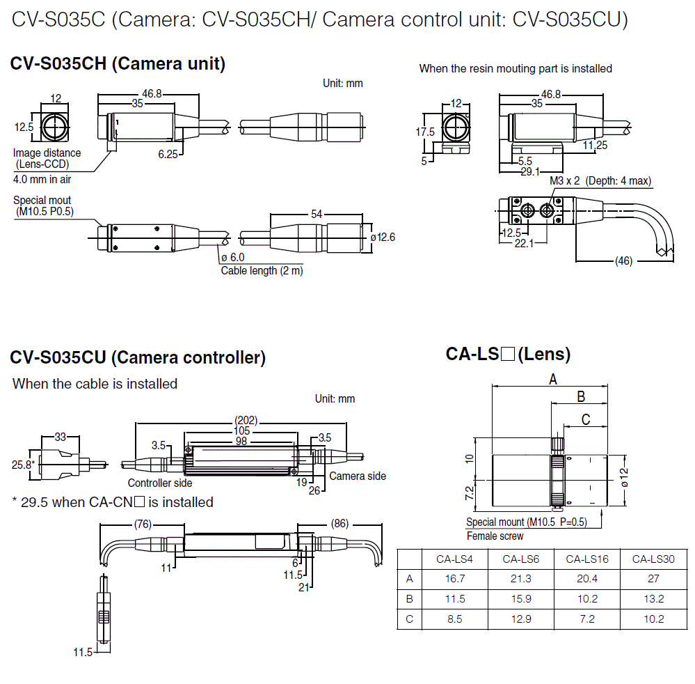 CV-S035C Dimension